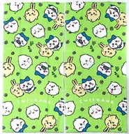 Clustered (Green) face towel "Chi-kawa, something small and cute × Shimamura"