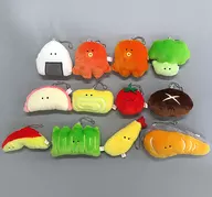 12 kinds set "Bento box with round eyes Fuwa Fuwa (mascot ball chain)"