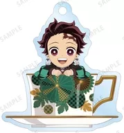 Tanjiro Kamado "Demon Slayer: Kimetsu no Yaiba Trading Mini Kyara Tea Cup Ver. Acrylic Key Holder"