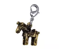 Horse Haniwa (gold)' Haniwa and clay figure charm'