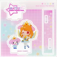 07. Akari Ōzora × My Melody (Mini Character Illustration) Acrylic Stand Plate "Aikatsu!! × Sanrio Character Connectors"