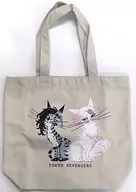 "Tokyo Revengers ×RE : HAZAM #3" Tote Bag (Illustrations by Kuroneko design) by Inui Seiso & Kuui Ichi) Puppy Cat & Coco Cat