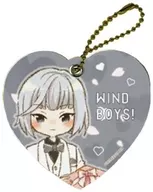 篤影 británico "Wind Boys! Character Leather Charm 03. White Day Ver. Graph Art Illustration C"