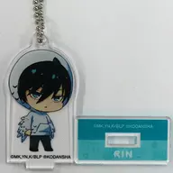 Rin Itoshi x Snowy owl "Blue Rock x Tobu Zoo Illustration Chibi Character Acrylic Stand Key Holder ver. B"