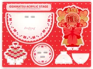 Red "fanfancy + Sukatsu Acrylic Stage Flower Stand & Champagne Tower" Animate Girls Festival 2022 Goods