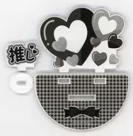 Black Suiki Acrylic Stage Heart "Character Fuku KUJI ONLINE apicolle #My Suiki is the Best Name Custom" D-8 Prize