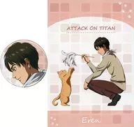 Ellen Jaeger (whole body / up) metal badge + Postcard "KUJI Mate Attack on Titan Vol. 4" E-1 Prize