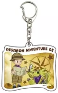 Iori 火田 & Armimon "DIGIMON ADVENTURE 02 Acrylic Key Holder 02. Exploration ver. Drawing illustration"