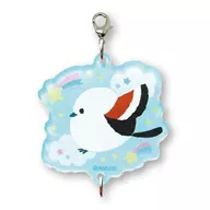 Aozora "Fukufuku Long-tailed tit Connected Acrylic Key Holder"