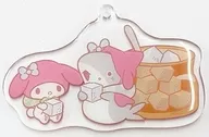 My Melody and Rurunn Acrylic Key Holder "Hanging Shark x Sanrio Character Claws"