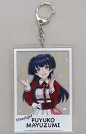 Yuko Fuyu Mayuzumi Cheki Style Acrylic Key Holder "idol Master Shiny Colors" Seven Net Shopping Only