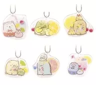 6-Type Set "Sumicco Gurashi Juicy! Plump Clear Key Chain"