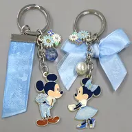 Mickey & minnie (Disney Blue Ever After) key chain set "Disney" Tokyo Disney Resort limited