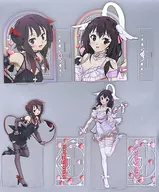 All 4 types set BIG acrylic stand "Character Fuku KUJI PETIT 爆焔 in this wonderful world!" prize