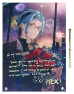 [単品] ヘックス ヘイワイヤー 複製直筆サイン・メッセージ入りアクリルパネル 「バーチャルYouTuber にじさんじ NIJISANJI EN ヘックス ヘイワイヤー 誕生日2022」