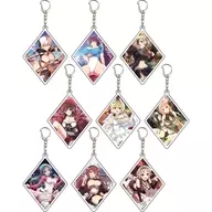 9-Type Set "シノビマスター SENRAN KAGURA NEW LINK Acrylic Key Holder 10. Official Illustration"