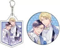 05. SONOSE MOCHI-SENSEI ES CULPABLE. SOY DULCE CONTIGO. (Ilustración dibujada) Soporte acrílico de la llave y juego de metal badge "Feria del quinto aniversario de la igualdad"