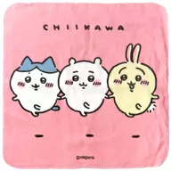 Little Kawa & Hachiware & Usagi (Jump) Nakayoshi Going-out Hand Towel "Little Kawa is Small and Cute Thing"