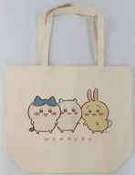 MANPUKU3 Large Tote Bag "Chii Kawa is a small and cute guy Chii Kawa @ Odaiba Adventure King 2023" ChiI Kawa Odaiba Shop Goods