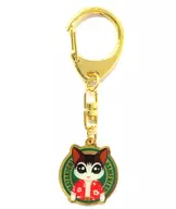 又吉(グリーン/ゴールド) メタルキーホルダー 「全日本暴猫連合 なめんなよ」