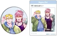 01. Wall / Yankee Gap Moe Megane BL Fair (drawing illustration) metal badge & acrylic card set "Tobi Tase Kevin-sensei"