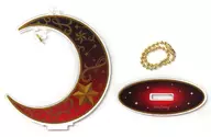 Red Yurayura Charm Stand Moon "Character Fuku KUJI ONLINE apicolle #Watashi ga Suki no Ichiban Twinkle Kisogawa Bridge Night" C-3 Prize