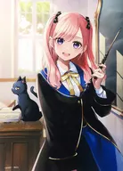 Spica Vargo & Kuroneko Sensei Canvas Art "Class of Black Cat and Witch" Magazine Pocket Limited Edition 2 Volume Release Commemoration! Latest Story Buyer Present Campaign Winner