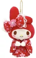 My Melody (Red) Cherry Blossom Kimono Mascot "Sanrio Character Connector's"