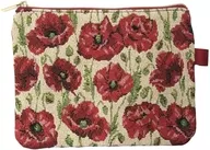 Antique Series Flat Pouch Flower Red