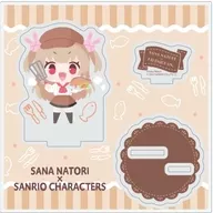 09. Sana Natori ×KIRIMI chan. (Mini Character illustration) Acrylic Stand Plate "Virtual YouTuber Sana Natori × Sanrio Character Connectors"