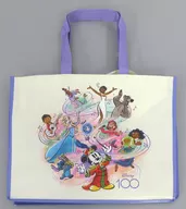 Disney Character Square Shopping Bag / Eco Bag M Size 100th anniversary "Disney" Limited to Disney Store