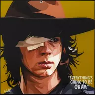 カール・グライムズ(グリムス) ポップアートフレーム(パネル) Mサイズ 「ウォーキング・デッド×Keetatat Sitthiket(キータタット・シティケット)」