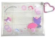 A clear pouch with a highly recommended diary Kalabina "Sanrio Character Connectors".