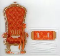 Orange Check Chair Acrylic Frame "Character Fuku KUJI ONLINE apicolle #My Favorite Royal Check" A-6 Prize