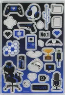 Black x Blue Acrylic Parts Set Gaming "Character Fuku KUJI ONLINE apicolle #My recommendation is the best gaming" E-2 Prize