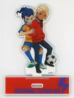 Kenjo and Gosenji Acrylic Stand Figure "KUJI Hikido 15th Anniversary INAZUMA ELEVEN GO Online KUJI" B-6 Prize