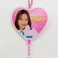 Sakura Oda (Morning Musume,' 24) heart balloon style key holder "モバガチャ Hello! Project 2024 Valentine official online gacha" rare prize