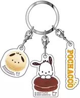 4. Pocchaco Macaron 3-chain acrylic key holder "Sanrio Character Connectors"