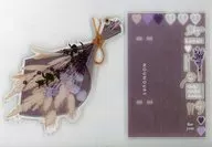 Purple fanfancy + Dry Flower Acrylic Frame