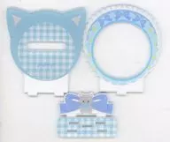 Blue Neko-san's bonnet metal badge stand "Character Fuku KUJI Online apicolle #My recommendation is the most delicious" D-3 Prize