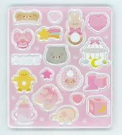 Pink Acrylic Parts Set Bebi-Agaru "Character Fuku KUJI ONLINE apicolle #Watashi Suki ga Bebi-Agaru" E-1 Prize