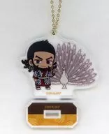 Kilo Lanquet "GOLDEN KAMUY x Tobu-dobutsu-koen Trading Chibi Character Interacting with Animals ver. Acrylic Stand Key Holder ver. B"