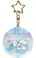 B Pattern Shirokuma no Furusato Theme Shaka Shaka Acrylic Key Holder "Sumicco Gurashi"