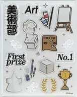 Art club Acrylic Parts Set School "Character Fuku KUJI ONLINE apicolle #Watashi no Suki ga Ichiban Gakko" E-8 Prize