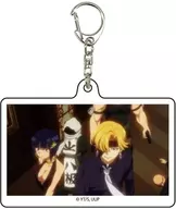 リップ＆ラトラ＆ファン 「アンデッドアンラック アクリルキーホルダー 03.場面写イラスト」