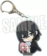 Yoiyami Black Mini Character Acrylic Key Holder "Holiday no Tarumono-san"