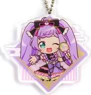 Laala Manaka Acrylic Key Holder "Maru KUJI idol Land PriPara China Gothic Code Chibi Character Ver." Middle blessing 2