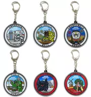 6-Type Set "PATLABOR THE MOBILE POLICE x Tsuchiura City Manhole Acrylic Key Holder 1st Edition"