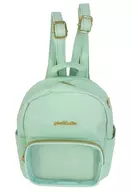 Light Green Fake Leather Backpack PINK-latte (Pink Latte)