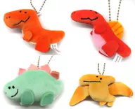 4-Type Set "Dinosaur Mochi Mochi Plush toy strap"